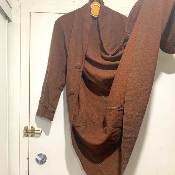 VINTAGE BELTED WOOL ROBE HOUSE COATS SIZE M - Picture 9 of 12